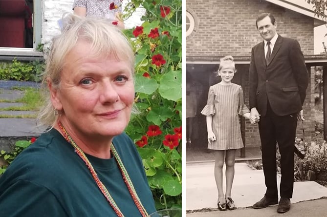 Catherine Griffiths, and Catherine and her father Harry