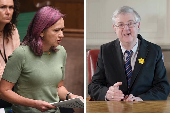 Dwyfor Meirionnydd MP Liza Saville Roberts and First Minister Mark Drakeford