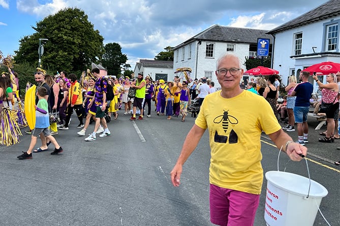 Graeme Moran was among the volunteers at Aberaeron Carnival who collected £5,500 for the appeal