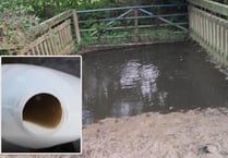 Pollution fears as river ‘runs black with slurry’