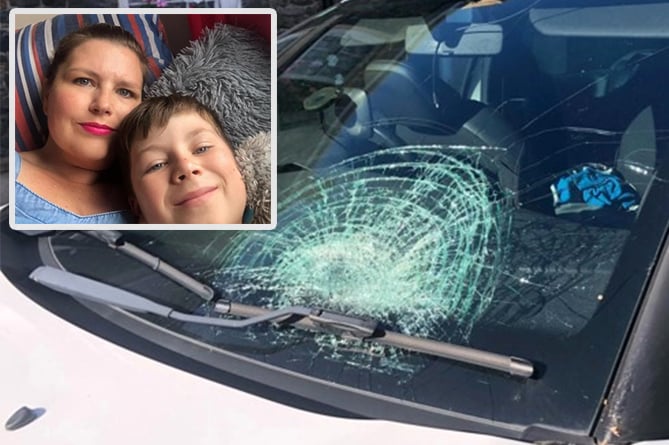 Kirstie Edwards and her son