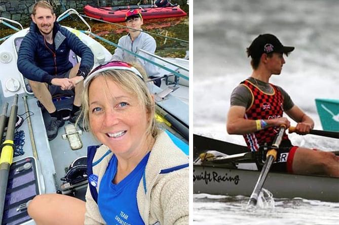 William Collingwood-Bell with Sam and Che Owen from Team Oarmighty