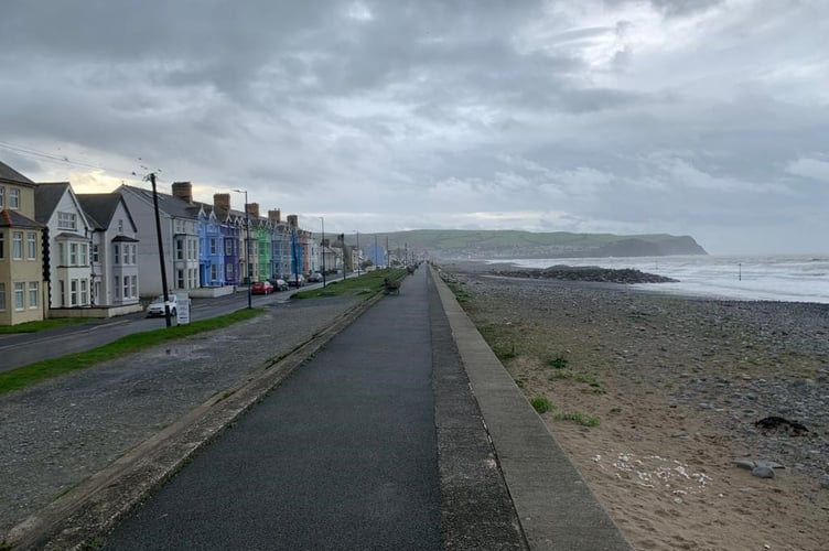 Borth seafront