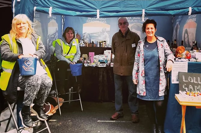 Cardigan Bay Rotary Club members at Cardigan Winter Fayre