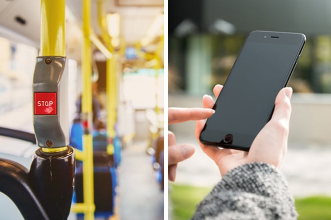 Stock photo for bus services and mobile phone signal storites