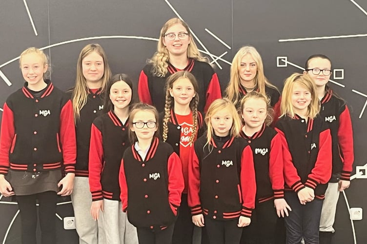 The young gymnasts from Moelwyn Gymnastics Academy who competed in the Czech Acro Cup in Prague Nov 2022
