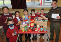 Kind-hearted pupils donate boxes of products to local foodbank