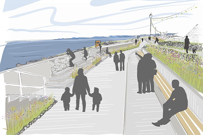 An artist’s drawing of the proposal for Aberaeron