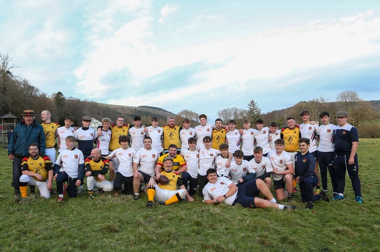 02.12.22 First Rugby Game Under Rules_Wales
The first ever organised game of rugby in Wales between St Davidâs College, Lampeter and Llandovery College commemorated in the very village where the clash took place 166 years ago
A game between Trinity St Davidâs College, Lampeter Past and Present and a Llandovery College XV was played n Caio â a village half way between the two towns â on the very field where the game was first played in the Principality.