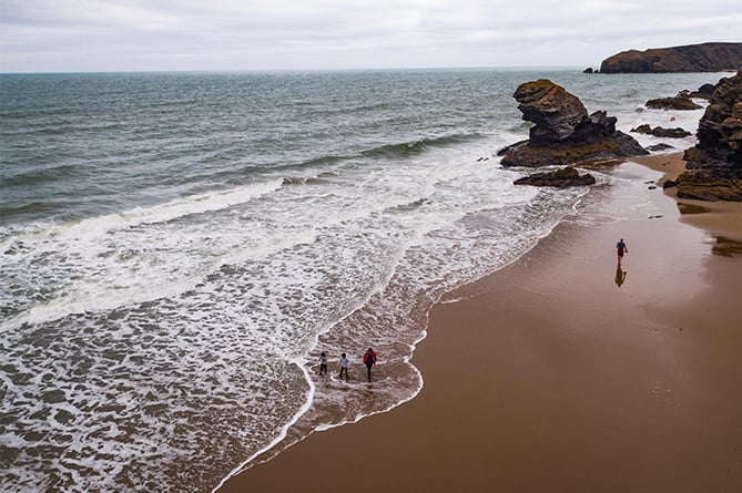 Llangrannog beach