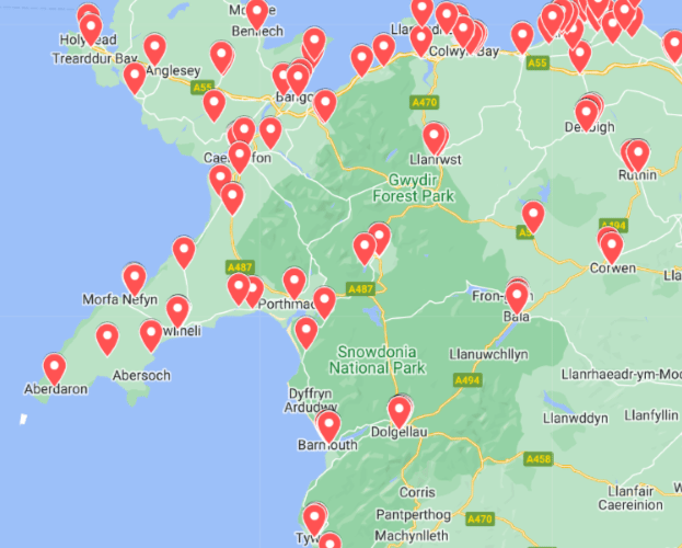 Gwynedd County Council's interactive map (link at the bottom of story)