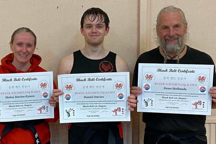 Black Wolf Karate and kickboxing Dan awards dec 2022