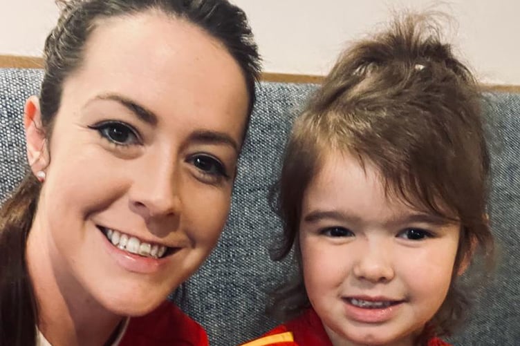 Lucie Gwilt and daughter Libby