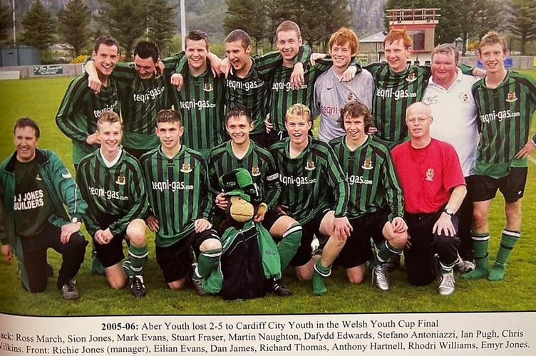 Ian Pugh with the Aberystwyth Youth team in 2005/6