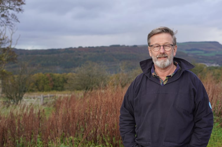 Sculptor Paul Clarke at Brynau