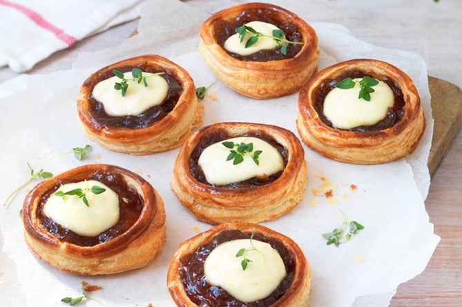 Cheese, Caramelised Onion and Thyme Puffs
