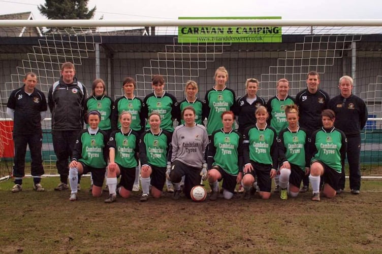 The Aberystwyth Town side who lost in the FAW Women’s Cup semi final in 2011