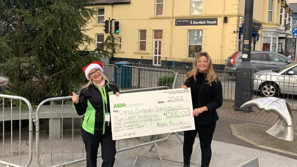 Pwllheli Asda gives costofliving grants cambriannews.co.uk
