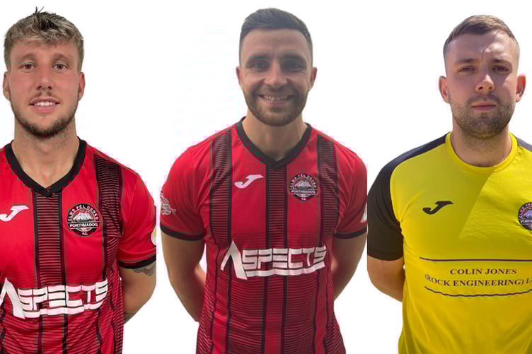 Port goalscorers Callum Parry, Nathan Williams and Iddon Price
Porthmadog 3 Conwy Borough 1
JD Cymru North 27 Dec 2022