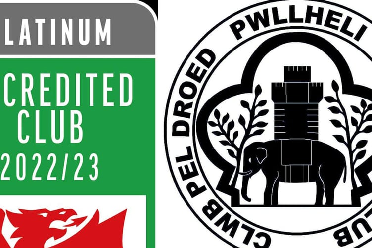 Pwllheli FC Platinum accreditation