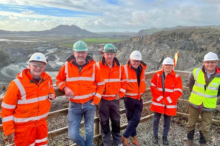 MP Liz Saville Roberts at a recent visit to Minffordd Quarry