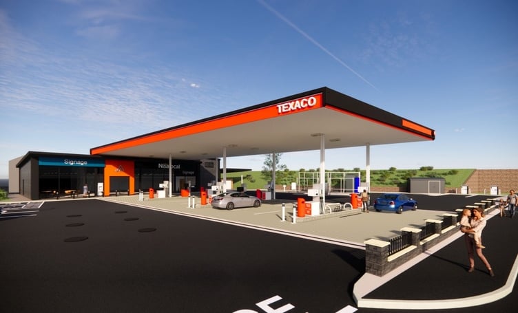 An artist's impression of the new look service station in Machynlleth