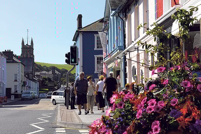 Aberaeron stock photo