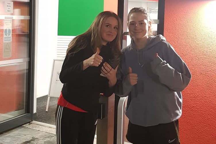 Ella Thomas and Modlen Gwynne are looking forward to representing Aberystwyth Town Women's U19s side