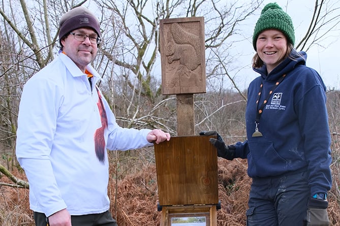 Chris Harris, Chair, Coed Y Bont and Red Squirrel Officer, Sarah Purdon