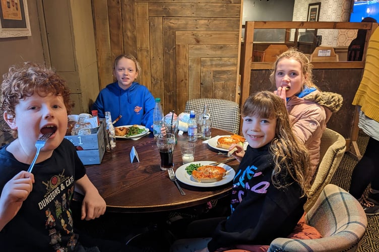 A meal to restore energy levels after the swim Aberystwyth Swimming Club
