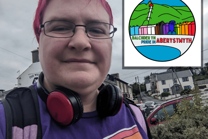 Ren Williams and the new Aber Pride logo