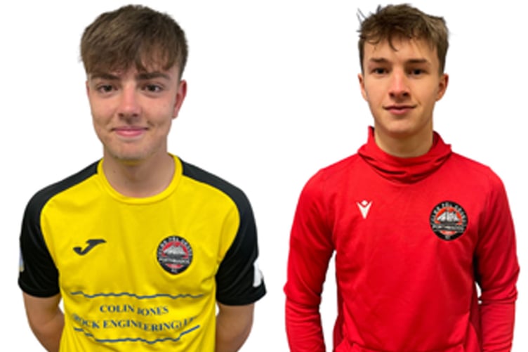 Porthmadog FC's Cian Pritchard and Kian Hughes