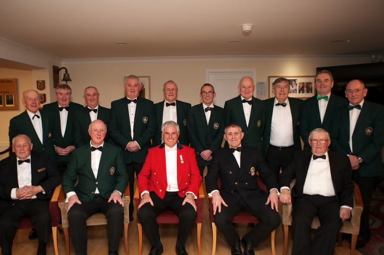The celebratory evening for Clive Brown at Porthmadog Golf Club was well attended