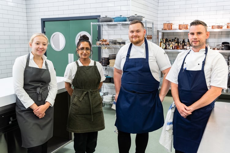 Mark Threadgill, right, with his fellow Welsh competitors, Georgia Summerin, Simmie Vedi and Tom Westerland  