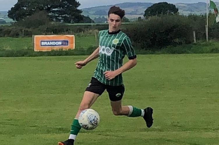 Jac Hockenhull scored twice for Tregaron against Cardigan