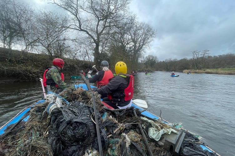 Villagers hauled out a shocking amount of debris