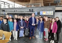 Pupils take a tour of the Senedd