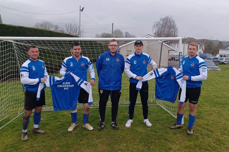 Felinfach in their new training tops