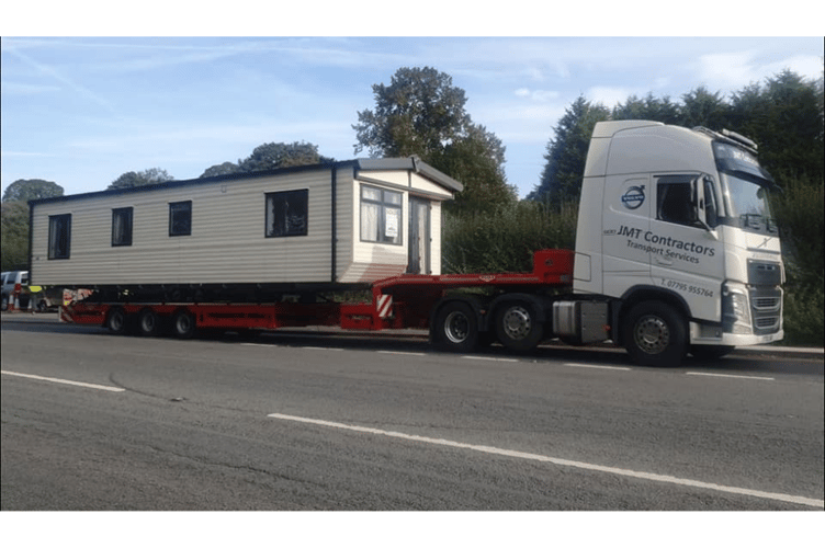 A caravan transporter