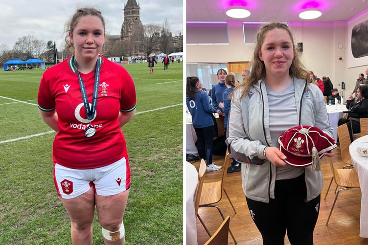 Cadi-Lois Davies with her Wales international cap
