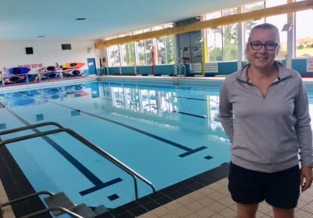 Centre lead Donna Morris-Collins at the pool, which only reopened to the public last September following a campaign to recruit lifeguards