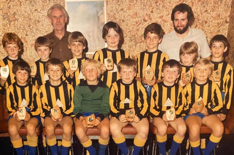 Aberareon club stalwart Mal Hicks with one of the team he coached