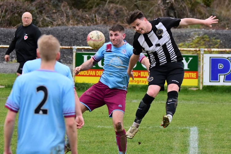 Bow Street were held to a 1-1 draw by visitors Llangollen