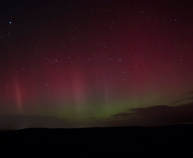 Northern Lights captured above the Ystwyth Valley