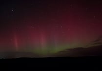 Northern Lights captured above the Ystwyth Valley