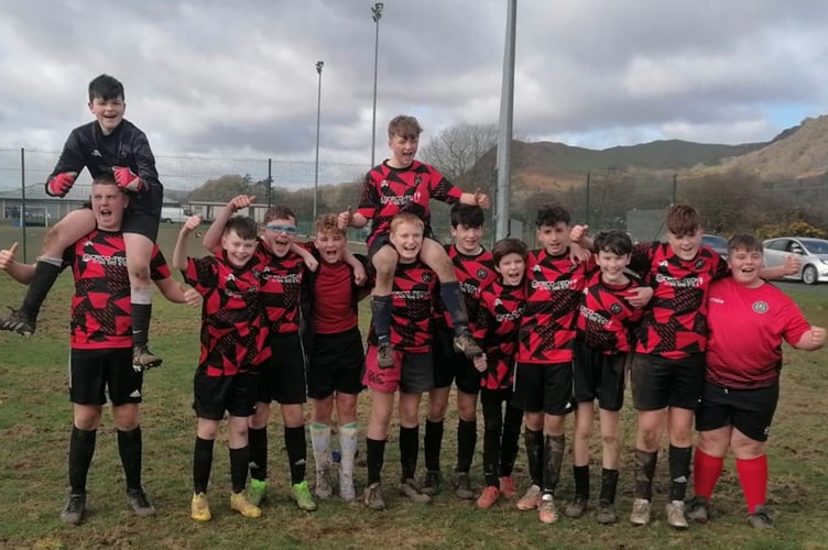 Porthmadog Under 13s won the Gwyrfai Cup after a penalty shoot-out
