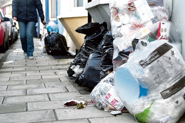 Bins rubbish streets