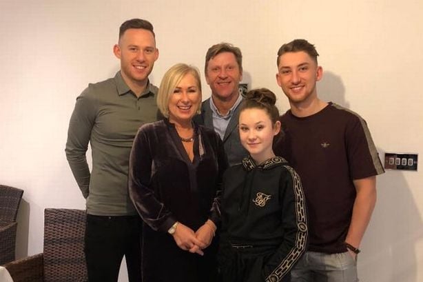 Karen Jones with husband Gareth, sons Gethin and Dylan, and daughter Ela
