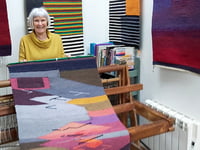 Weaving work with iconic art