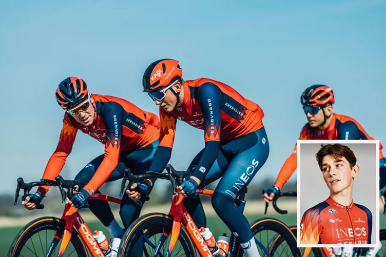 Ffosyffin’s Josh Tarling on a recon of the Paris-Roubaix route days before the start of the 256.6 kilometres historic race